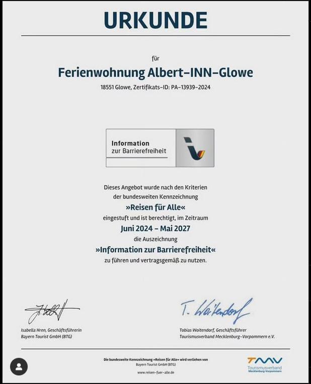 Albert-Inn-Glowe - Barrierefrei & 3 Schlafzimmer & Coworking & Strandkorb-Saisonal & Sauna Im Haus & Fahrraeder 外观 照片